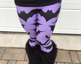 purple bat leggings