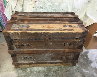 Antique Vintage Steamer Trunk