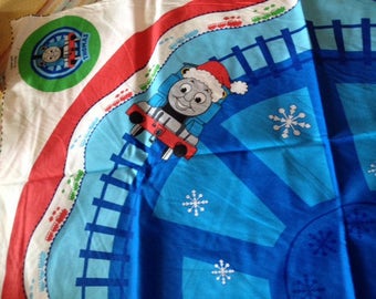 Thomas Train Christmas tree skirt or giant stocking fabric panel by VIP