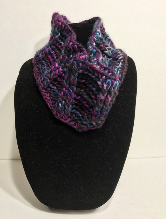 Crochet Jewel Tone Cowl Scarf