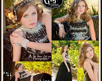 Black Gatsby, Great Gatsby Headpiece - Gatsby headband - gatsby - the great gatsby - gatsby wedding headbands - 1920 headband - gold gatsby