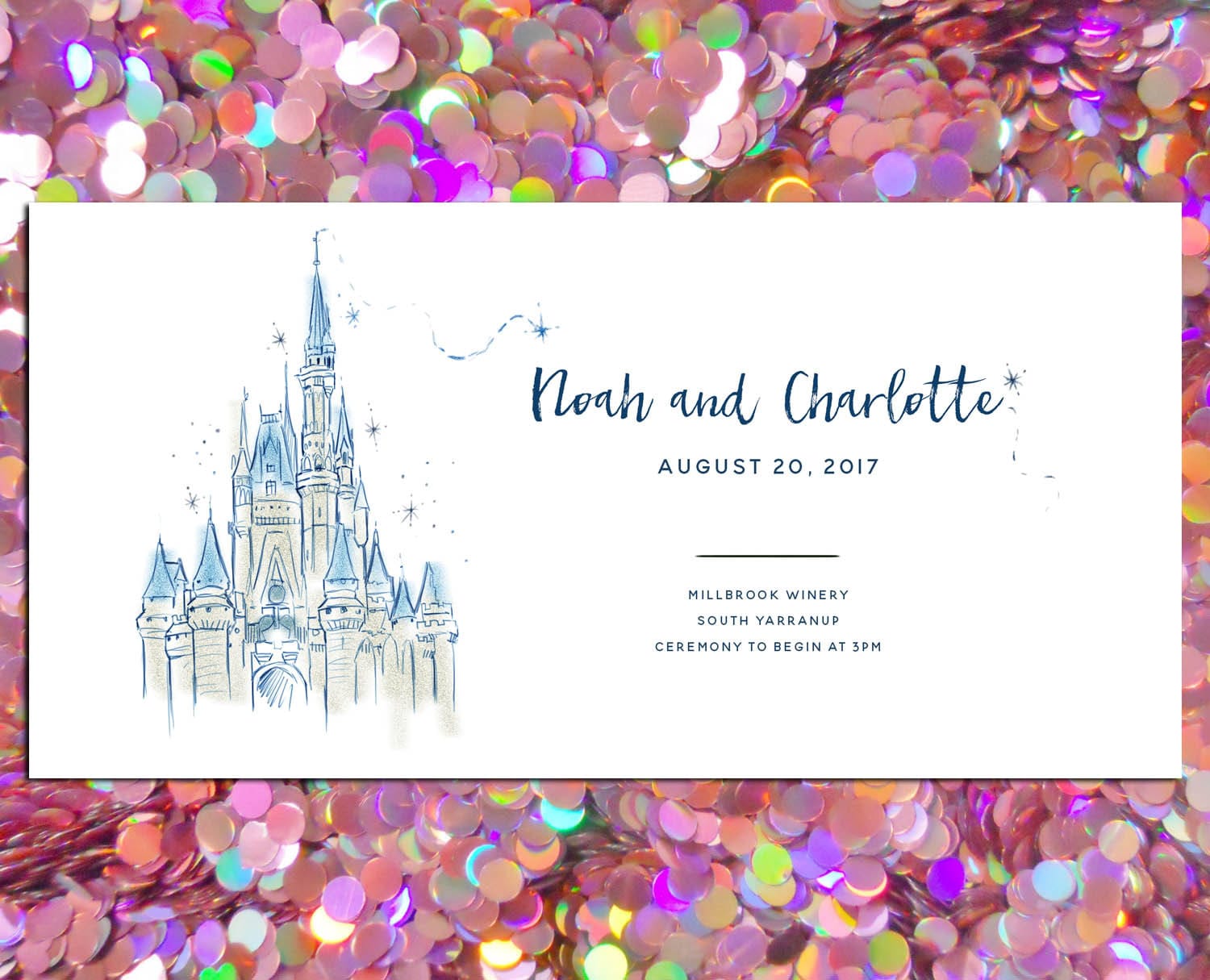 INSTANT DOWNLOAD Disneyland wedding invitation engagement