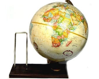 Replogle World Classic Series 12 Inch Globe on Wood Stand with Book Holder