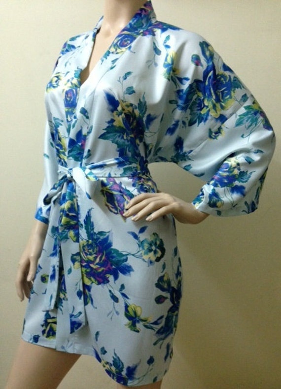 floral robe silk