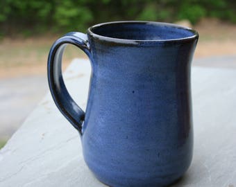 Cobalt Blue Pottery Mug Handle NC Pottery