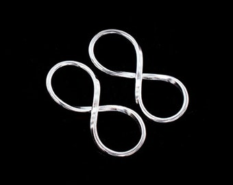 2 of 925 Sterling Silver Infinity Links 12x30 mm. :tk0126