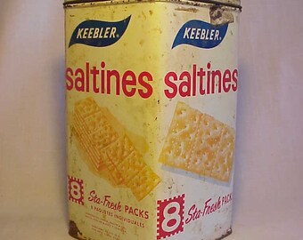 Saltine cracker tin | Etsy