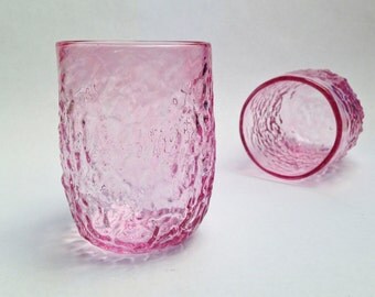 Handblown Glass, Sea Coral Glasess in Pale Pink, Transparent Sea Glass, Holiday Gifts, Entertaining