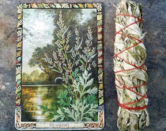 Mugwort Smudge Bundle, One Mugwort Smudge Stick, Cronewort Smudge Bundle, Wormwood Smudge Stick, Dream Smudge Bundle, Sacred Plant Smoke