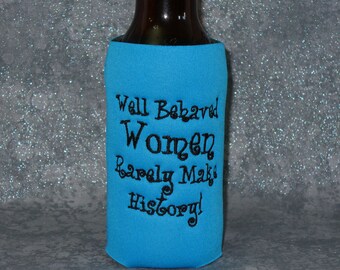 Beer Bottle Holder, Humorous, Slim Can Cozy