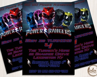 Power Ranger Invitation - Power Ranger Birthday Invitation - Power Ranger Birthday Party