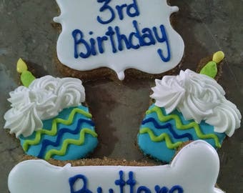 Personalized Birthday Dog Treats cupcake dog treats