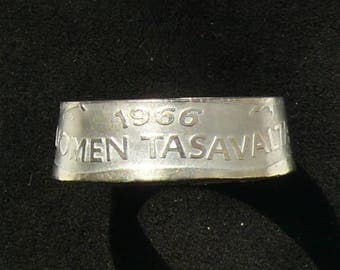 Silver Coin Ring 1966 Finland 1 Markka, Ring Size 8 and Double Sided