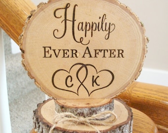 Happily Ever After Wedding Cake Topper Rustic Top Wood Barn Happily Ever After Wedding Cake Topper Rustic Top Wood Barn
