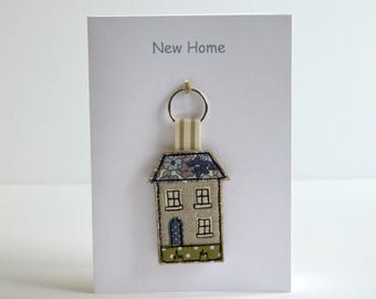 New Home Card and House Keyring / Keyfob, new house card, moving home card, housewarming card, house warming gift, moving house card