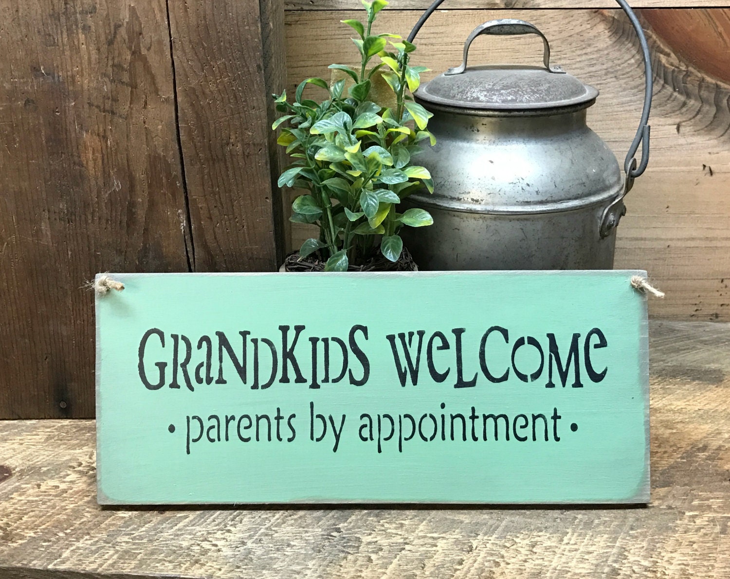 Wooden Sign Grandkids Welcome Parents by appointment Gift