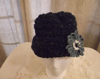 Crochet Hat in Dark Blue