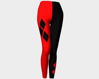 Harley Quinn Leggings - Harley Quinn printed leggings available in Leggings XS, Small, Medium, Large and XL