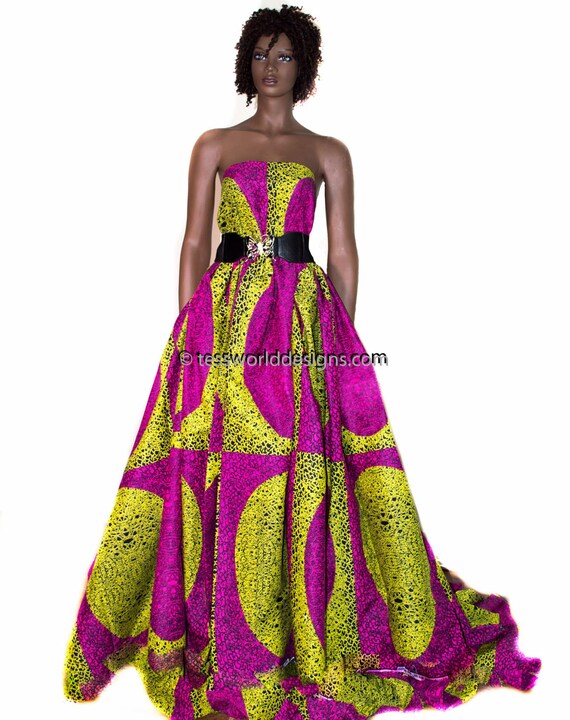 Prom dress fabric by the yard/ Ankara fabric/ African fabric/