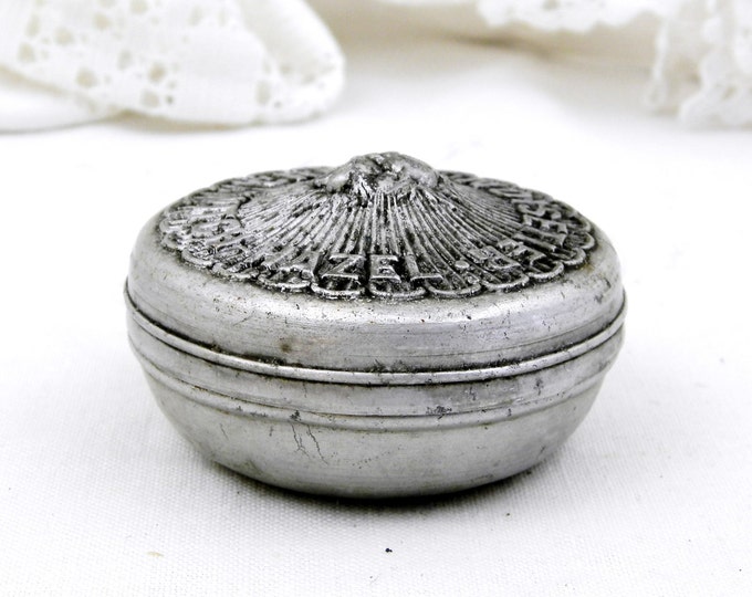 Antique French "Creme Noisetier" Witch-Hazel Cream Embossed Metal Tin by Brisson Paris, French Country Apothecary Decor, Retro Brocante Antique French "Creme Noisetier" Witch-Hazel Cream Embossed Metal Tin by Brisson Paris, French Country Apothecary Decor, Retro Brocante