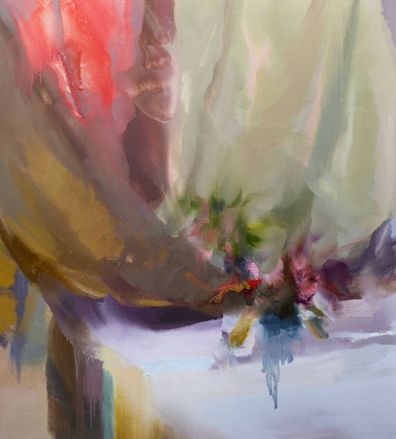 Contemporary art Abstract oil painting Flower painting
