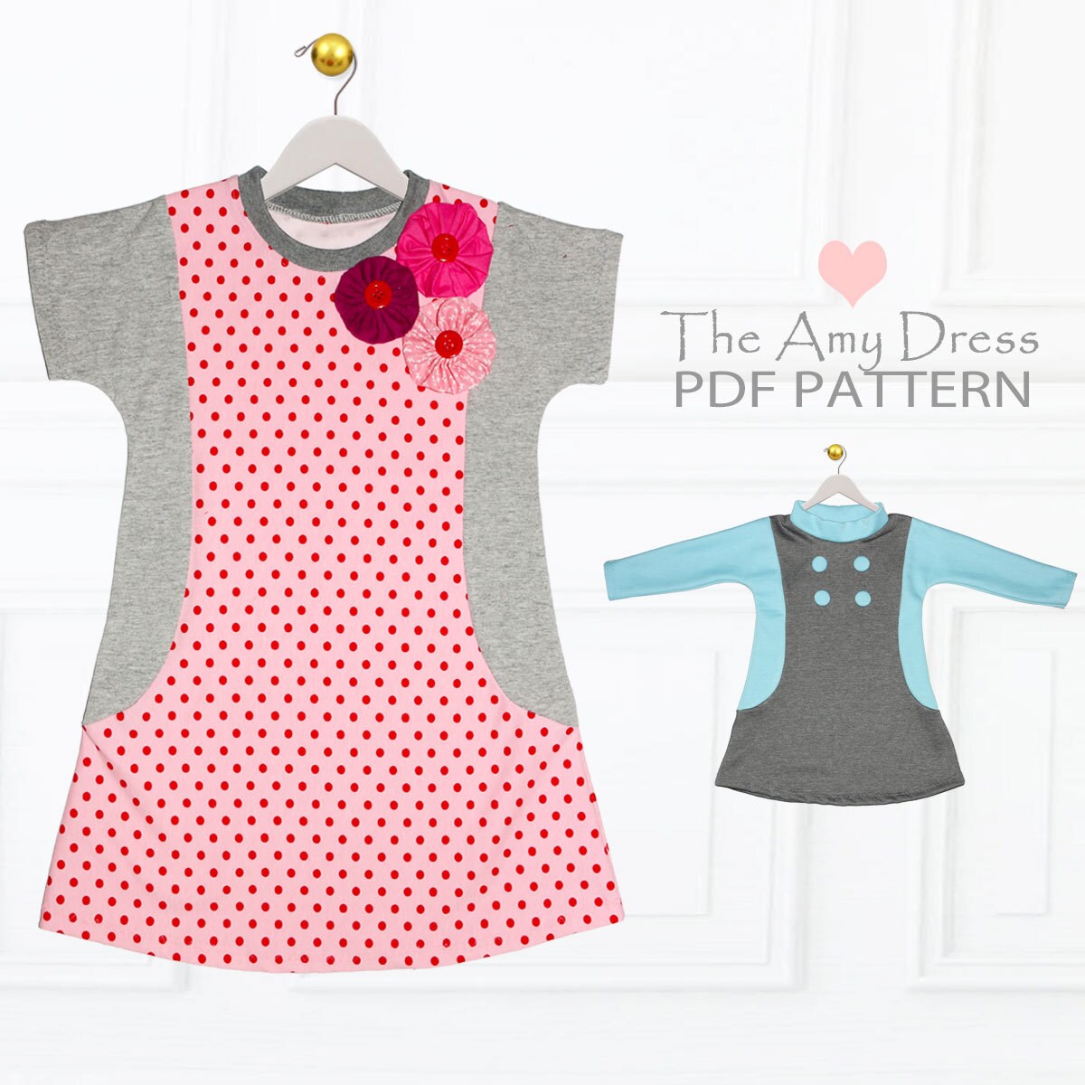 Girls Dress patterns pdf, Tshirt Dress Pattern, Childrens Sewing