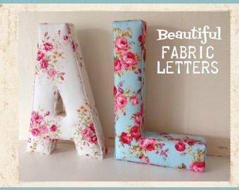 fabric letter, wall letter, nursery decor, kids room, initial decorations, initials, fabric initial, nursery, nursery decoration, stars