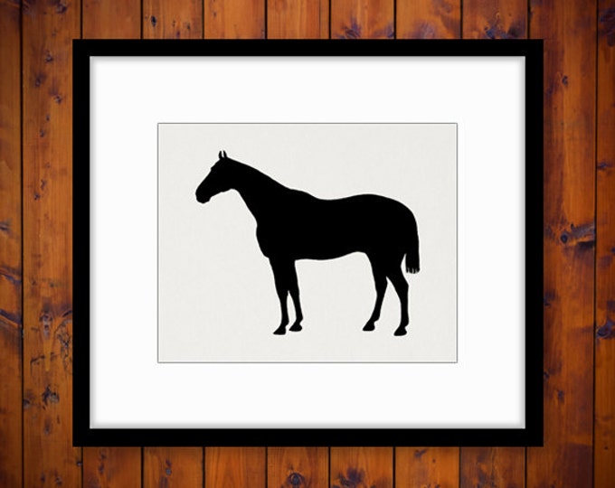 Horse Silhouette Printable Image Graphic Illustration Download Digital Vintage Clip Art Jpg Png Eps HQ 300dpi No.3374