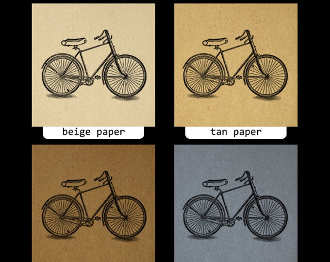 Printable Image Vintage Bike Download Antique Bicycle Digital Graphic Illustration Clip Art Jpg Png Eps HQ 300dpi No.4138