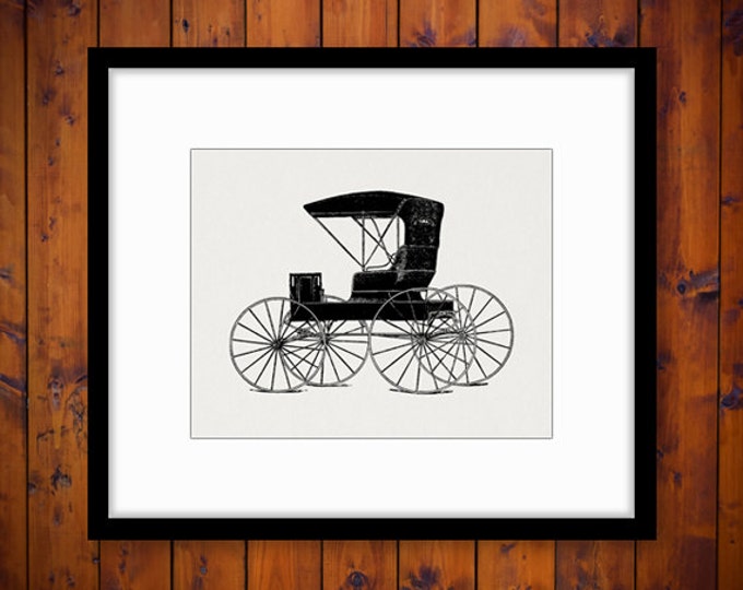 Antique Automobile Printable Graphic Download Carriage Wagon Image Digital Vintage Clip Art Jpg Png Eps HQ 300dpi No.1663