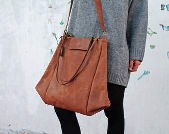 Brown leather bag, Leather tote, Tote bag, Women leather bag, Oversize bag, Handmade leather bag, tote handbag, leather shoulder bag