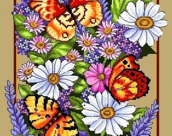 BUTTERFLIES of Summer -Cross Stitch Pdf Pattern