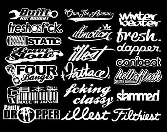 "Scumbag" Die Cut Sticker – 8" X 1.74" – Rayd Workshop – Perfect For Daily Drifters & Toolboxes