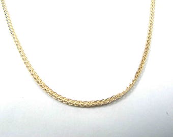 14k gold chain, gold necklace, yellow gold necklace, spiga chain. men gold chain. women gold chain. thick gold chain. white gold chain