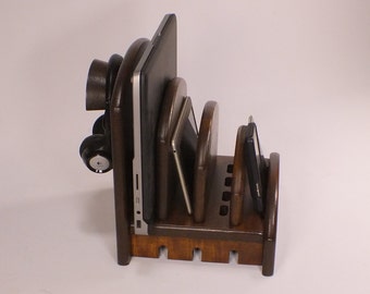 Charging Station - Queen Tech Bed with Headphone Storage - Universally compatible - Phones, Laptops, Tablets, etc -2-tb-q-sq-bighp-m-wlnt