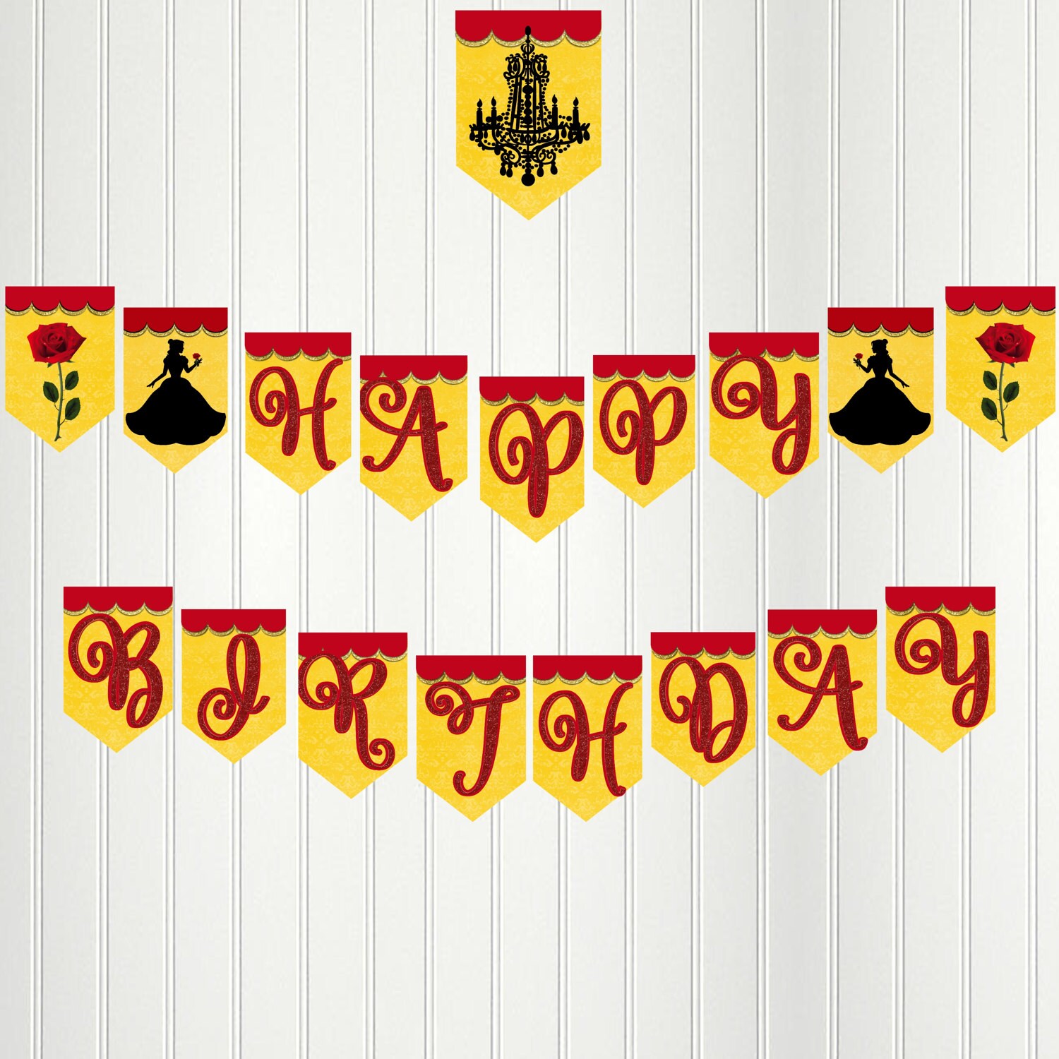 Belle Banner Belle Happy Birthday Banner Belle Party Belle