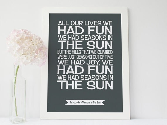 Song lyrics wall art custom lyric art song lyrics print