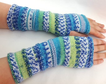 Fingerless Gloves, Hand Knit Arm Warmers