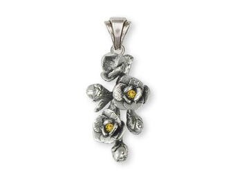 Magnolia Pendant Jewelry Sterling Silver Handmade Flower Pendant MGS1-SP