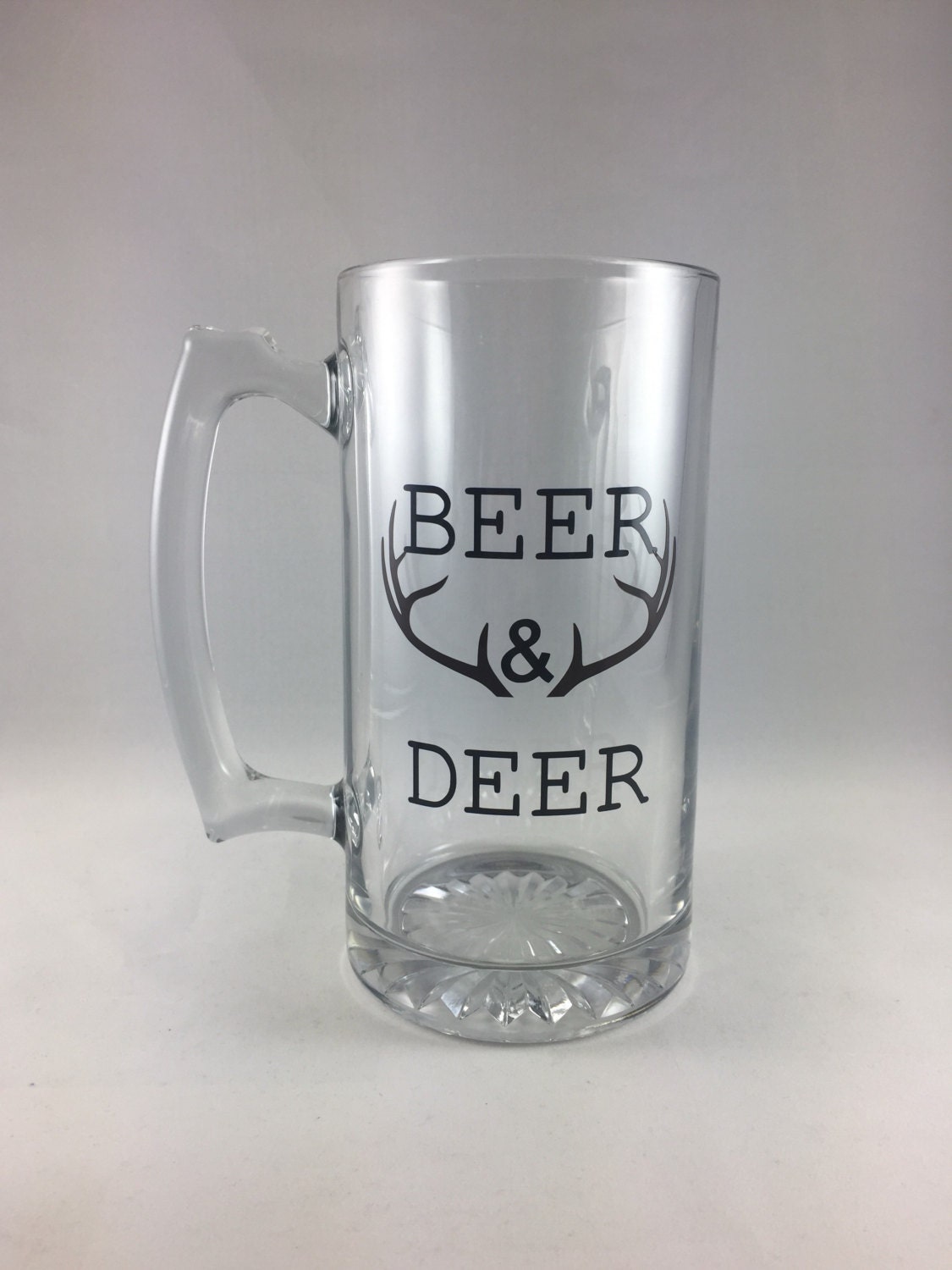 Beer and Deer Hunting Gift Gift for Hunter Dad Beer glass
