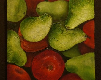 Original Painting Apples Pear