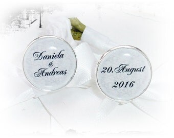 Text, personalized style cufflinks, vintage, gray,