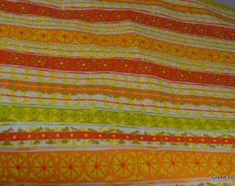 Summer Fun Stripes in Citrus Vintage Cotton Fabric
