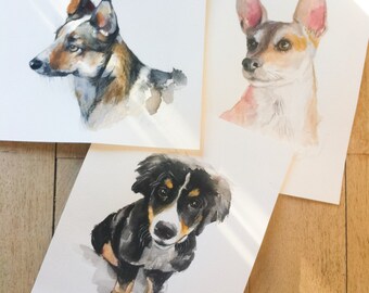 Custom pet portrait, dog, dog portrait, cat portrait, custom pet painting, animal painting, dog cat watercolor, watercolour, dog portrait