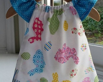 Cotton Waldorf Doll Dress Fits 12 Inch Doll-Spring Bunnies