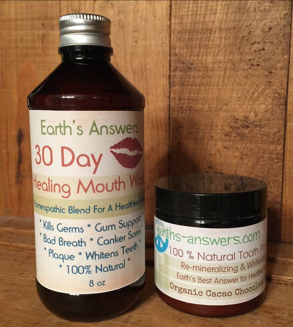 Gum Healing Peppermint Herbal Mouthwash and Chocolate Mint