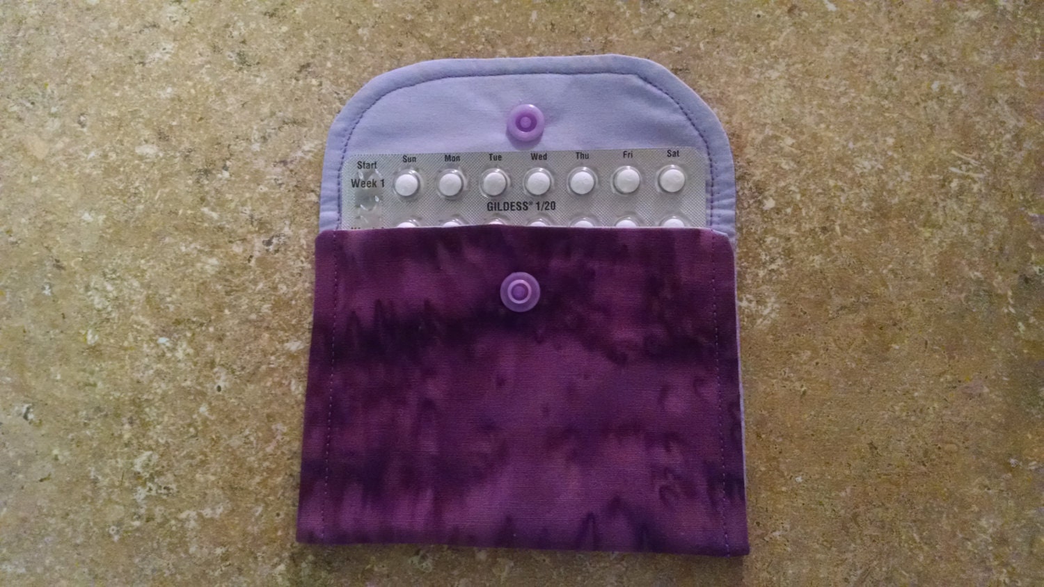 SALE Aqua Birth Control Pill Case / Credit Card Holder Case