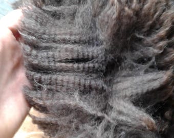 First shearing=charcoal baby alpaca fleece