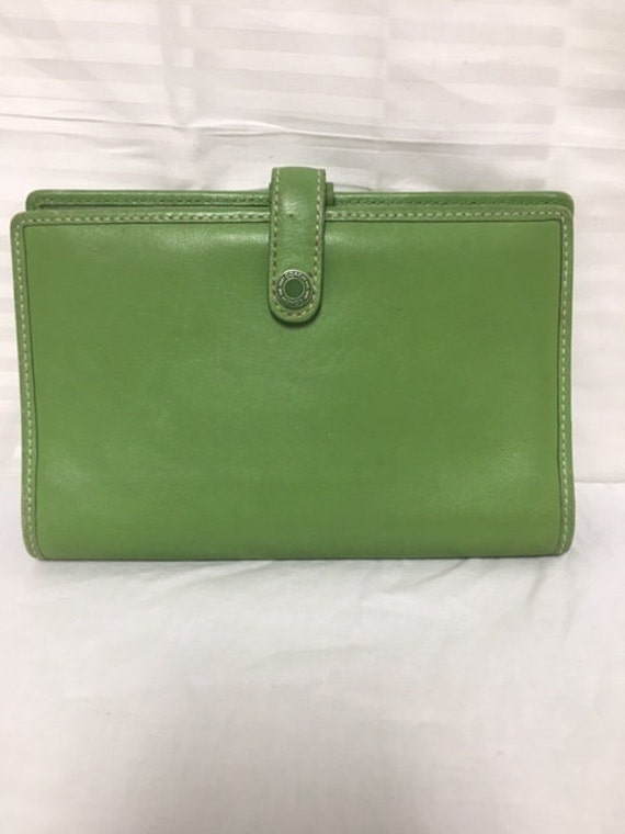 Coach green leather wallet