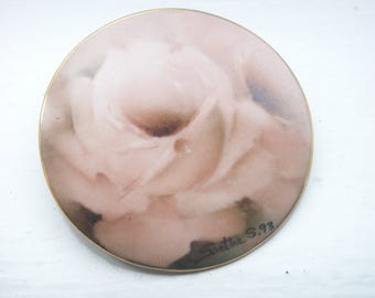 Danish Handpainted Porcelain Plaque by G.Solemslokk .